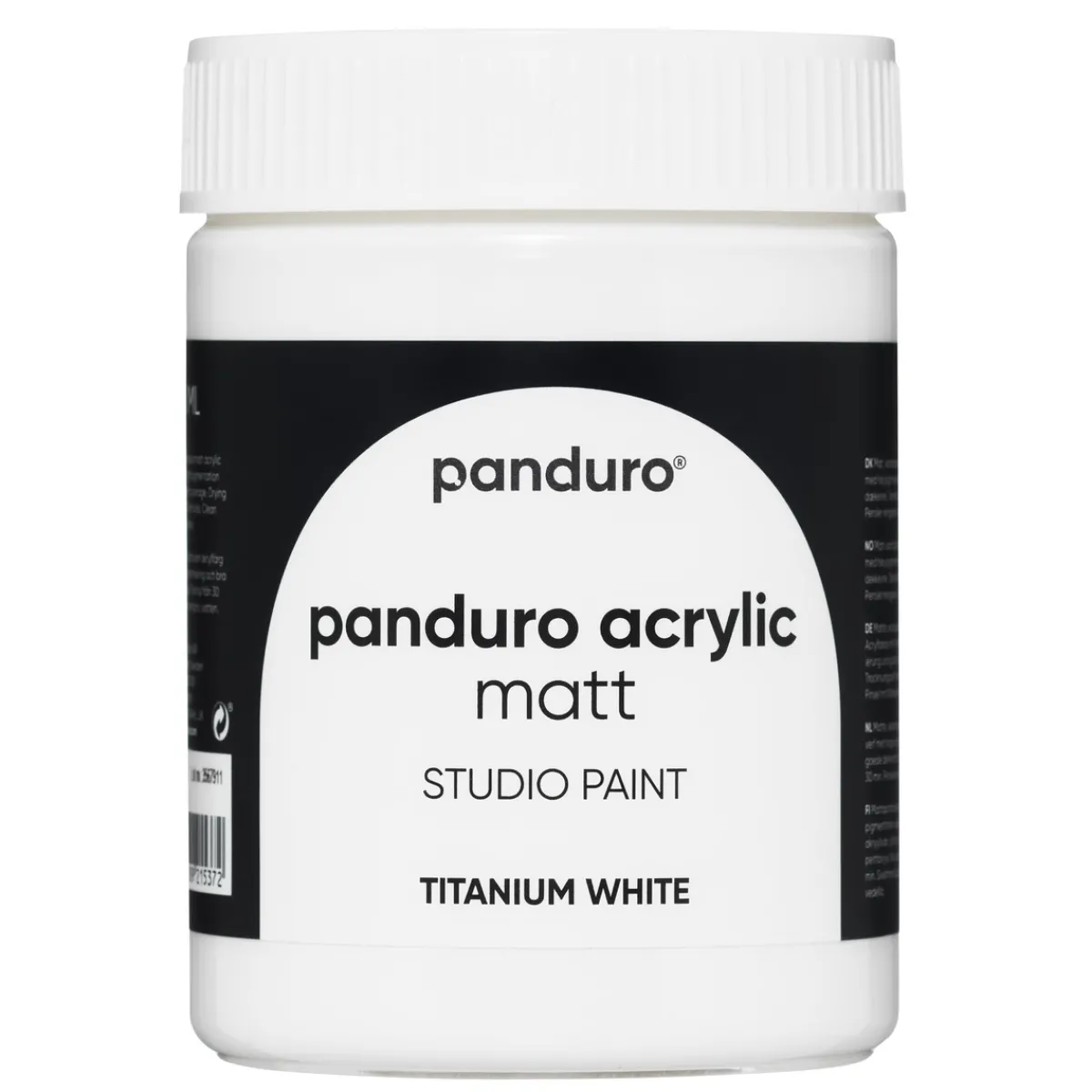 Panduro Acrylic akrylfärg, matt 500 ml – Titanium white