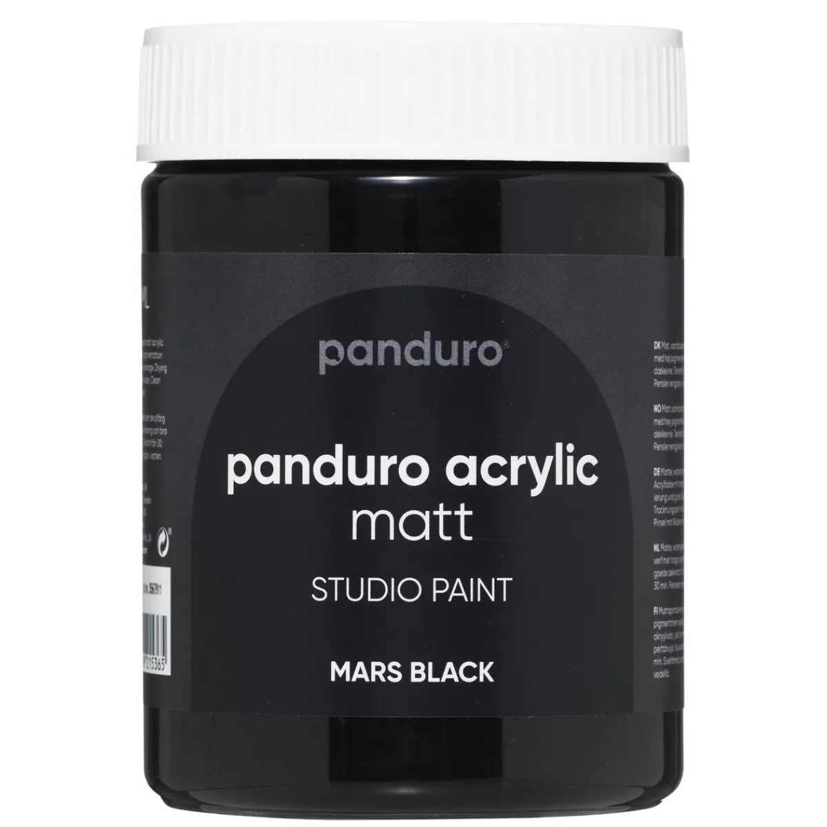 Panduro Acrylic akrylfärg, matt 500 ml – Mars black