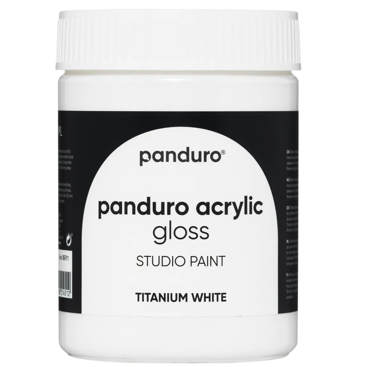 Panduro Acrylic Gloss blank akrylfärg 500 ml Titanium white