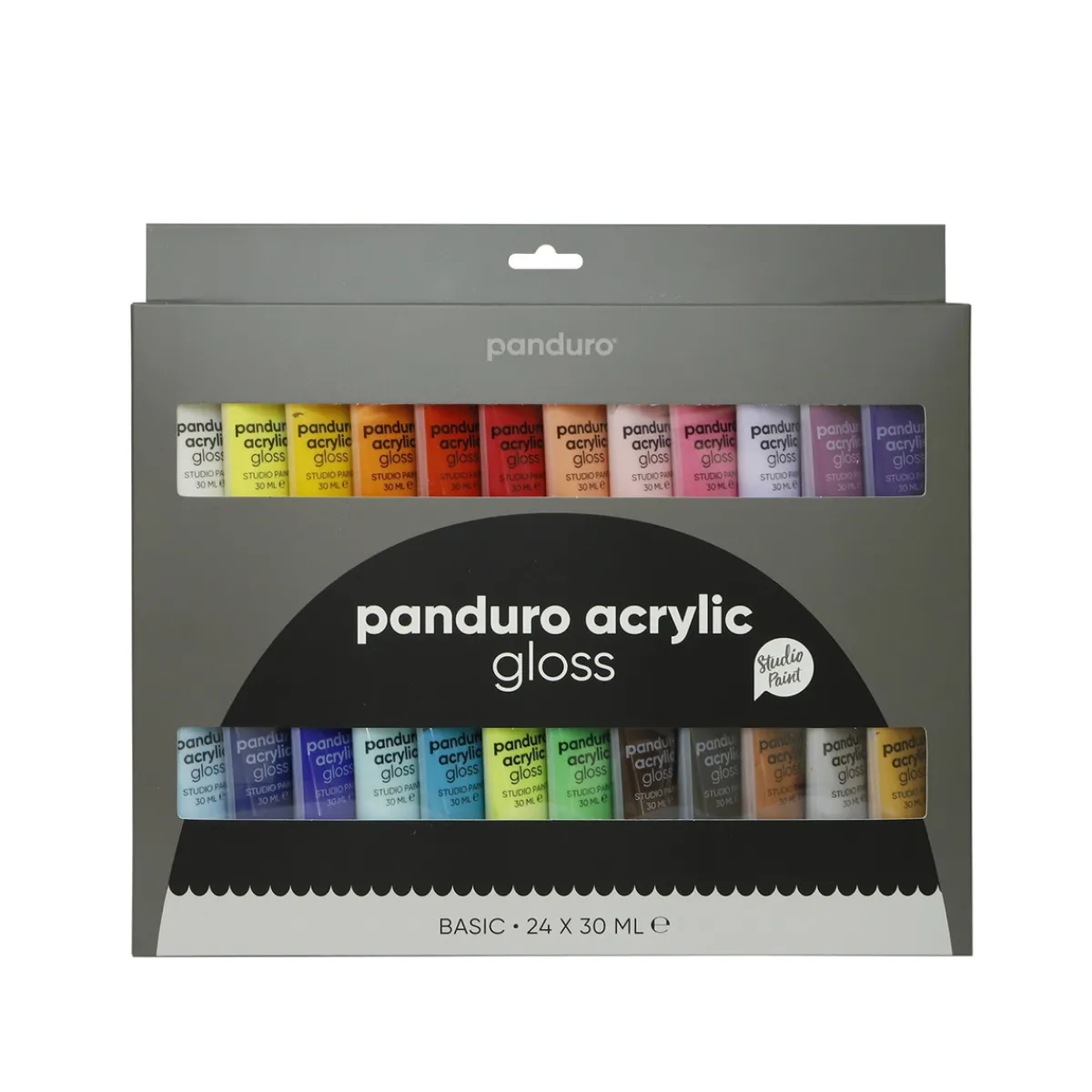 Panduro Acrylic gloss set – 24×30 ml med blanka akrylfärger