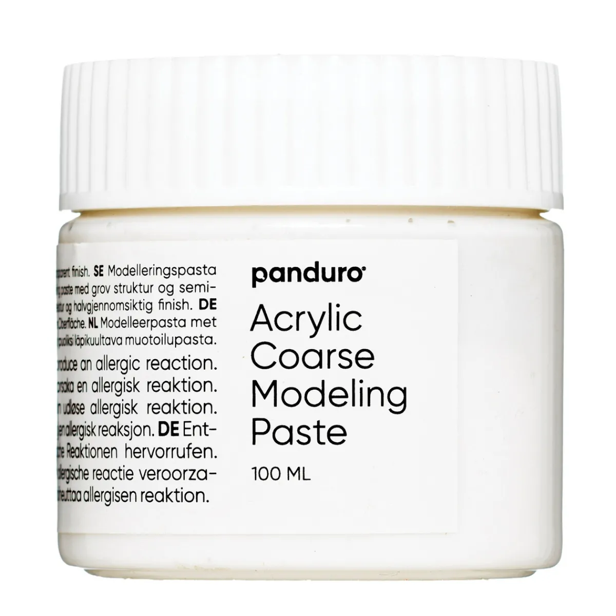 Panduro Acrylic kornig modelleringspasta, strukturpasta för akrylfärg, 100 ml | Målarmedier