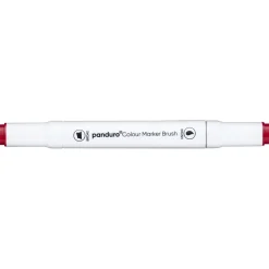 Panduro Colour Marker Brush, penselspets & snedskuren spets – Deep red 10 | Tuschpennor & Markers