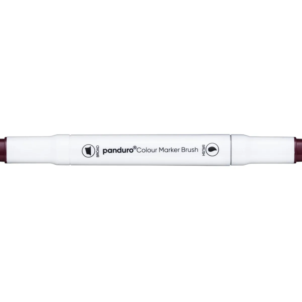 Panduro Colour Marker Brush, penselspets & snedskuren spets – Wine red 1