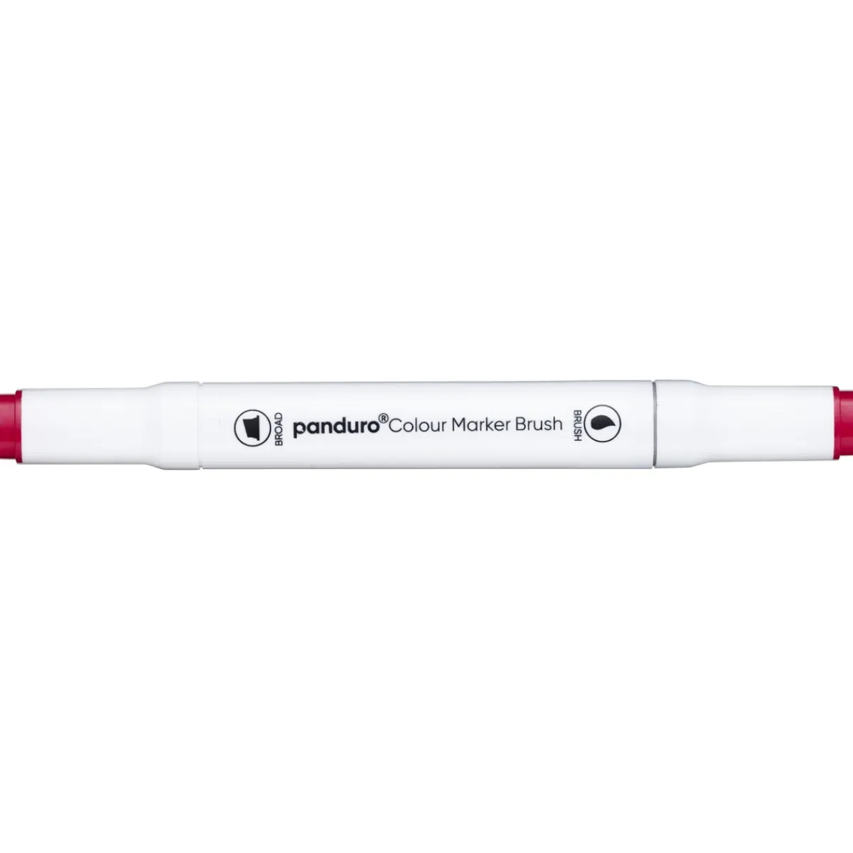 Panduro Colour Marker Brush, penselspets & snedskuren spets – Geranium 15 | Tuschpennor & Markers