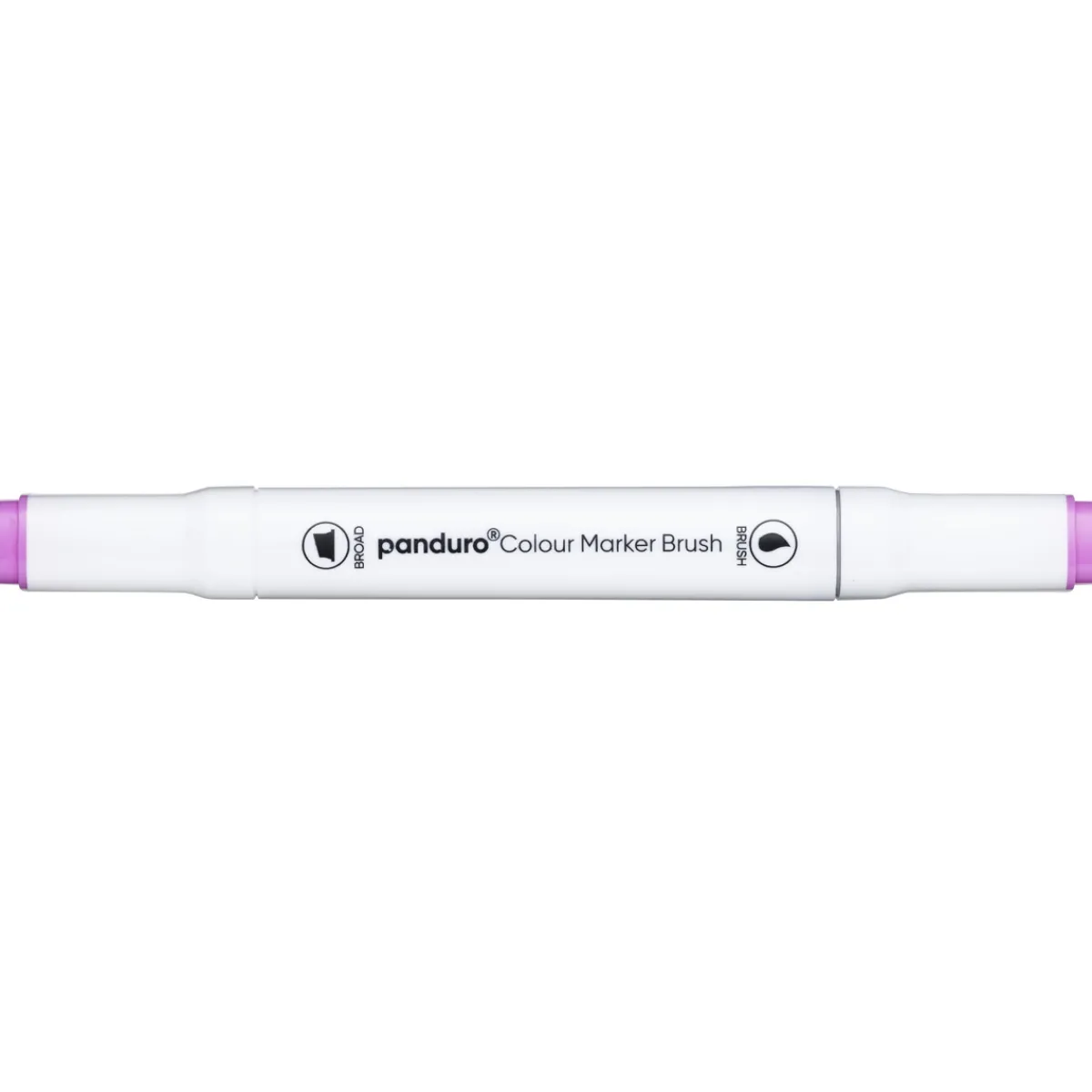 Panduro Colour Marker Brush, penselspets & snedskuren spets – Pale purple 89