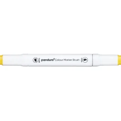 Panduro Colour Marker Brush, penselspets & snedskuren spets – Yellow 34 | Tuschpennor & Markers