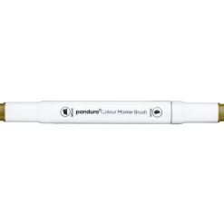 Panduro Colour Marker Brush, penselspets & snedskuren spets – Bronze green 42 | Tuschpennor & Markers
