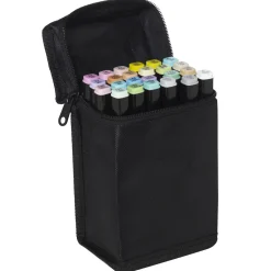 Panduro Colour Marker Pastel 24 – twintip-markers i pastellfärger med rund & snedskuren spets