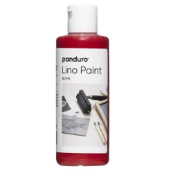 Panduro Hobby Panduro Lino Paint, vattenbaserad linoleumfärg, röd 80 ml