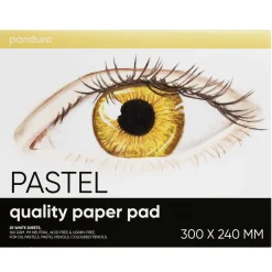 Panduro Hobby Panduro pastellblock 300x240 mm, 25 vita ark – 160 grams ytvikt