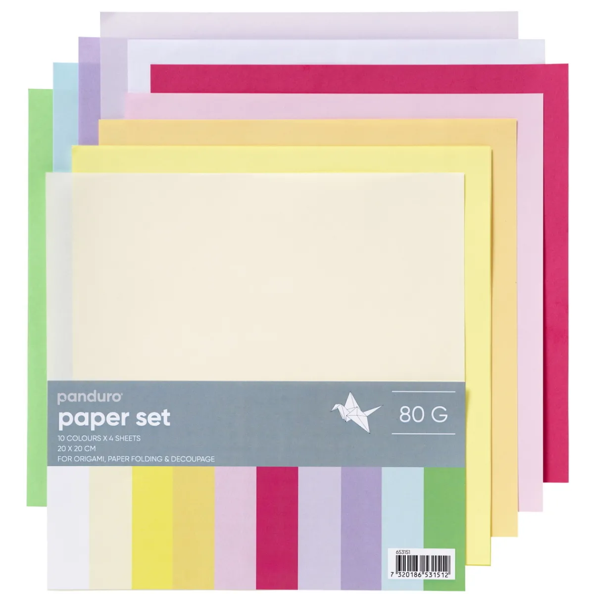 Panduro Hobby Papperskit 20x20cm pastell 80g