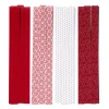 Panduro Design Pappersremsor 32 st. Klassiskt rött och vitt tema – remsorna är 45×1,5 cm | Pappersvikningskit