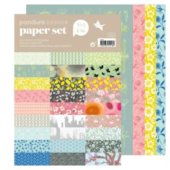Panduro Design Pappersset med 54 ark – blommor, vår och mönster, A4 (210x297 mm), 70 g/m²