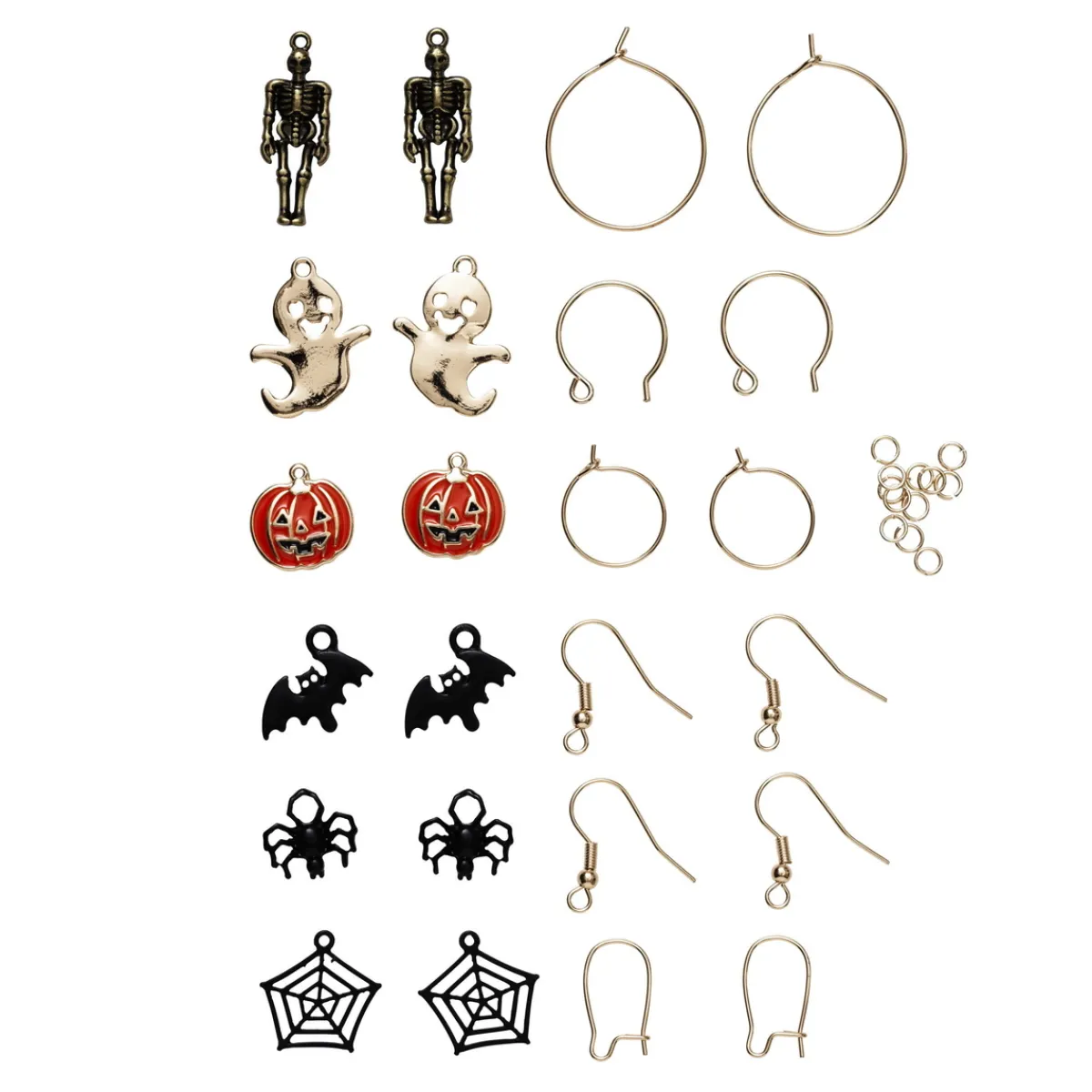 Panduro Jewellery 6 par örhängen med 6 par läbbiga halloween-motiv | Örhängen