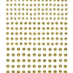 Panduro Hobby Pearl stickers guld – 420 guldglänsande pärlstickers. Ø4, 5, 6 mm