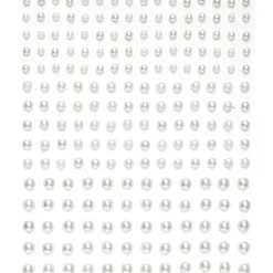 Panduro Hobby Pearl stickers vita – 420 vita / pärlemorskimrande pärlstickers. Ø4, 5, 6 mm