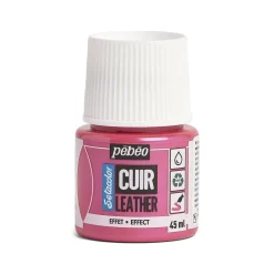 Pebeo Cuir Leather Duochrome 45 ml läderfärg, färgar även PU läder – rosa & blå | Läderfärger