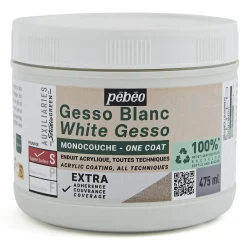 Pebeo Gesso white 475 ml – vit gesso för grundmålning / grundering | Målarmedier