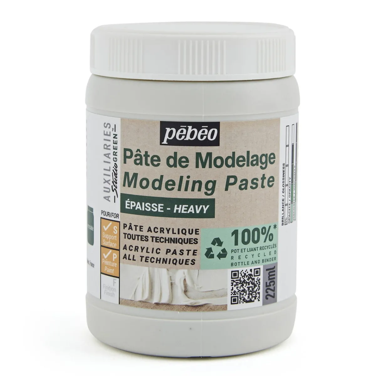 Pebeo Heavy modeling paste 225 ml – modelleringspasta, strukturpasta | Målarmedier