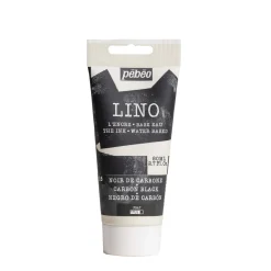 Pebeo Lino Ink 80 ml, vattenbaserad linoleumfärg – Carbon Black | Linoleumfärg