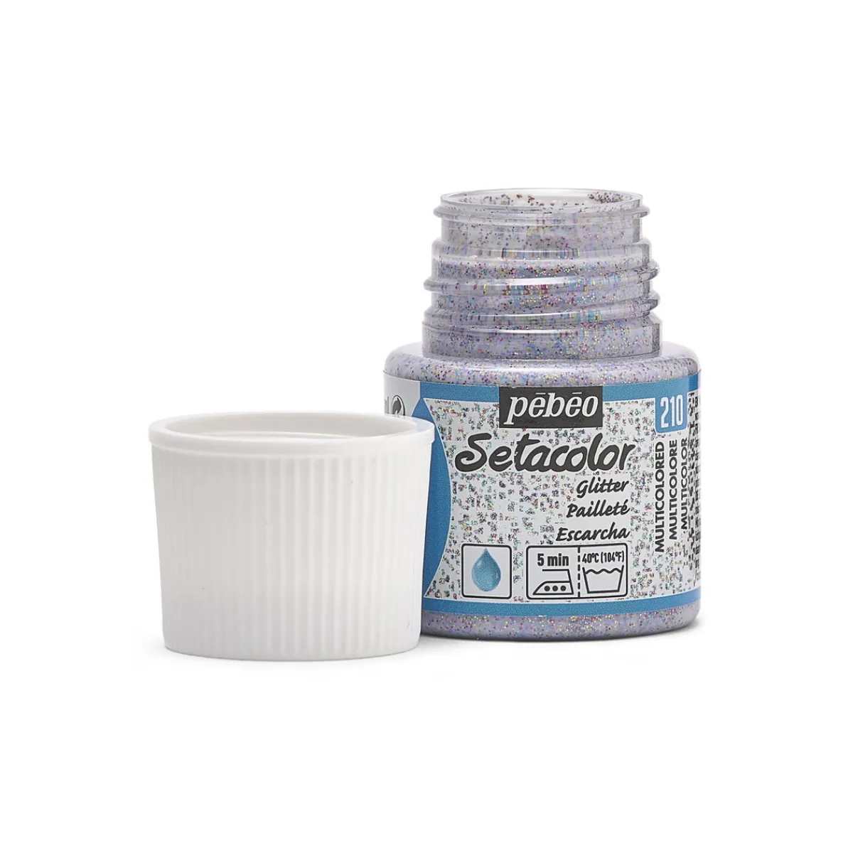 Pebeo Setacolor 45 ml textilfärg Transparent Glitter Multicolored | Textilfärger