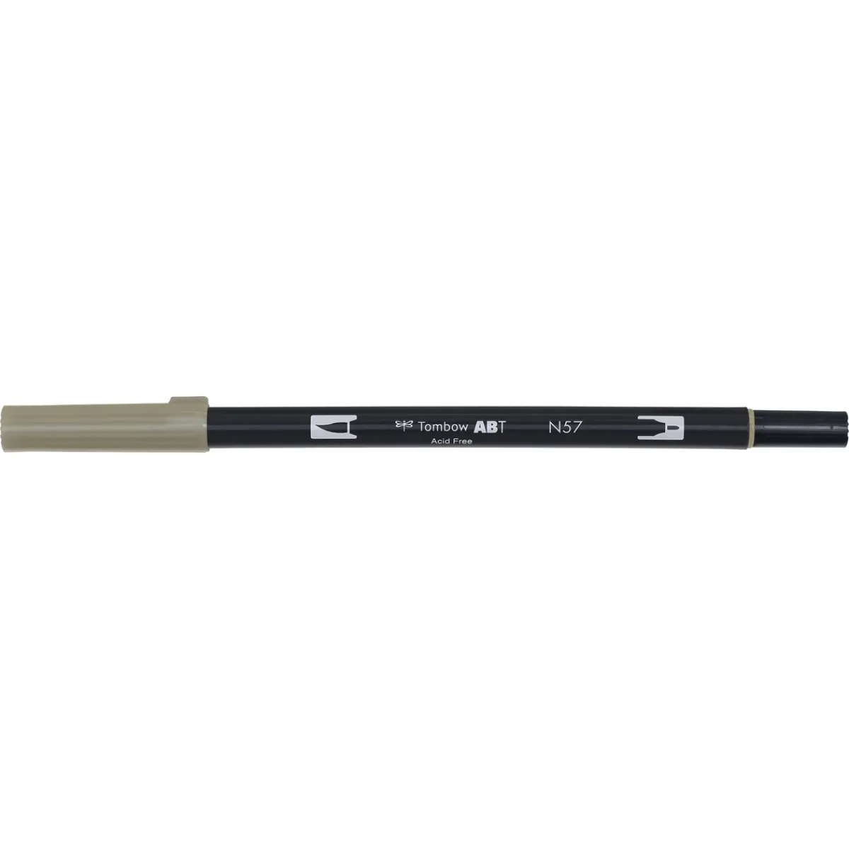 Tombow Penselpenna ABT Dual Brush Pen Warm Gray 5 57 | Tuschpennor & Markers