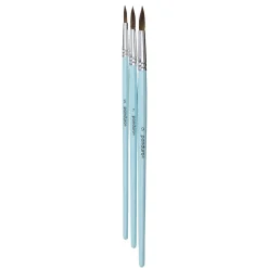 Panduro Hobby Penselset akvarellpenslar med syntetborst 3-pack mellanstora, rund #5, 7, 9