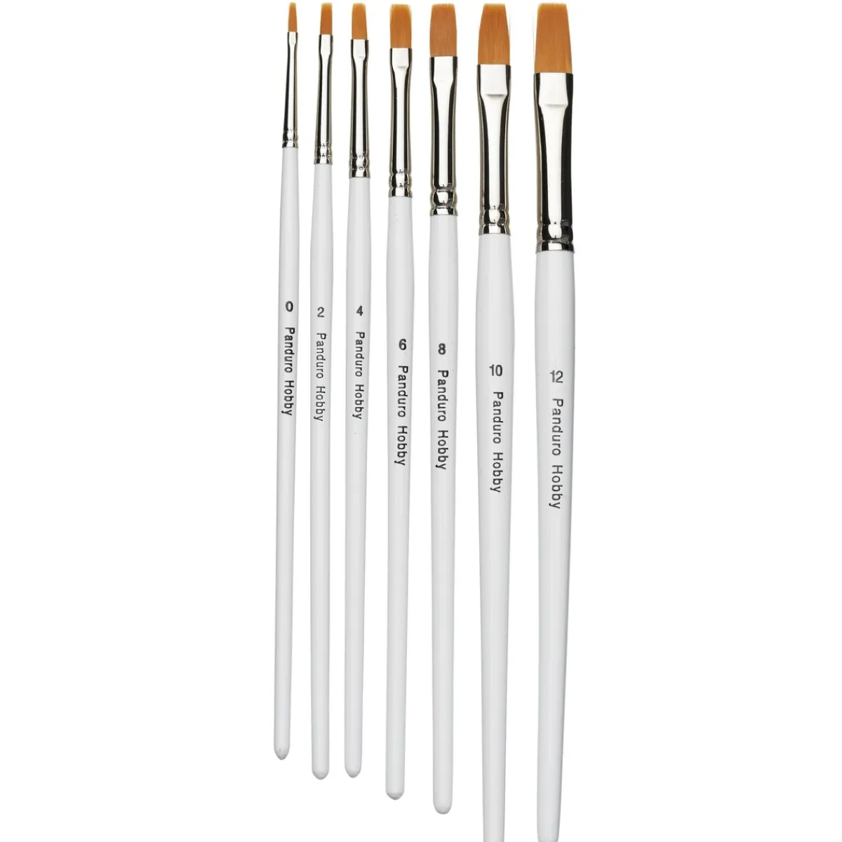Panduro Hobby Penselset flat 7 st hobbyfärg