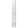 Panduro Hobby Penselsetmultifunktion, 3-pack syntetpenslar med metallkulor | Penslar Multifunktion