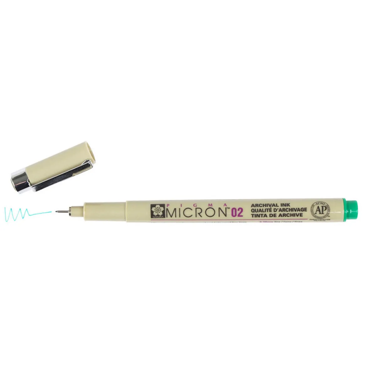 Sakura Pigma Micron 02 grön 0,3 mm | Tuschpennor & Markers