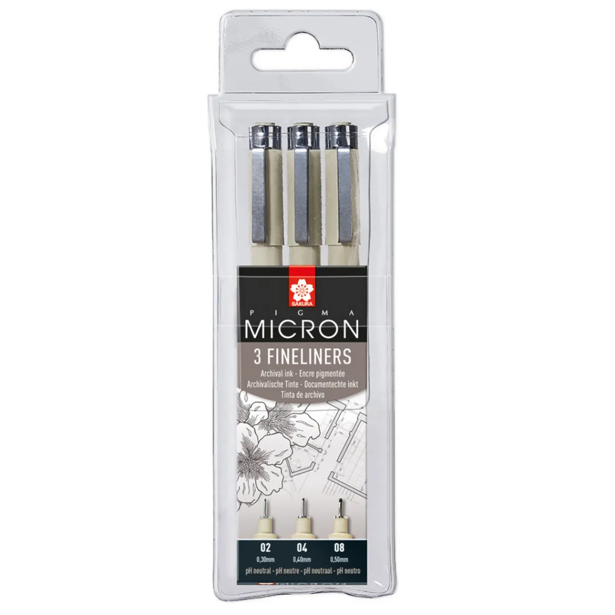 Sakura Pigma Micron set 3p 0,30-0,5mm