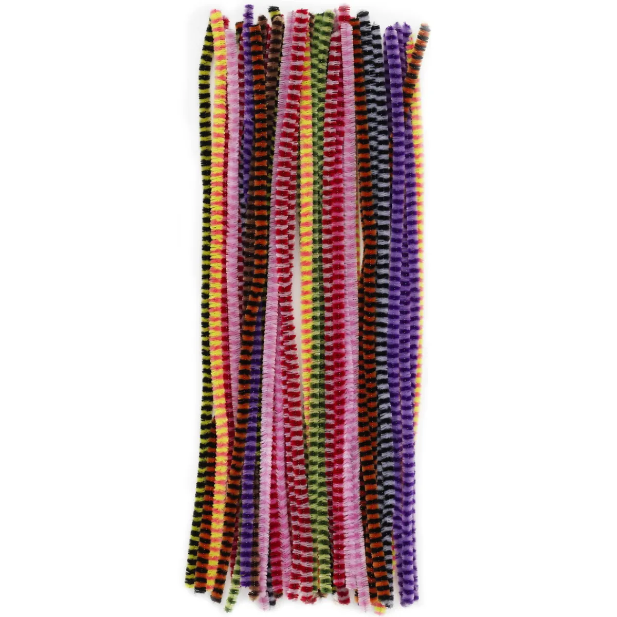 Panduro Hobby Piprensare Crazy Stripes, roligt och randigt! 30 cm långa, Ø6 mm, 50 st.