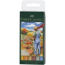 Faber-Castell PITT artist pen set brush 6-pack – Harvest