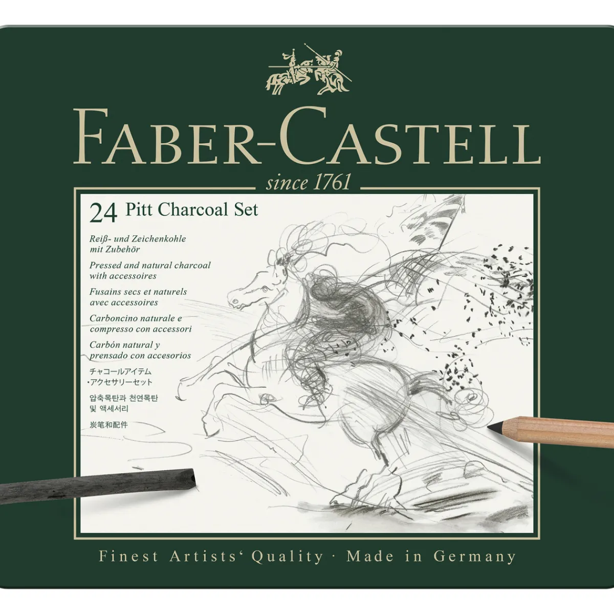 Faber-Castell Pitt Charcoal set 24 st | Färgpennor