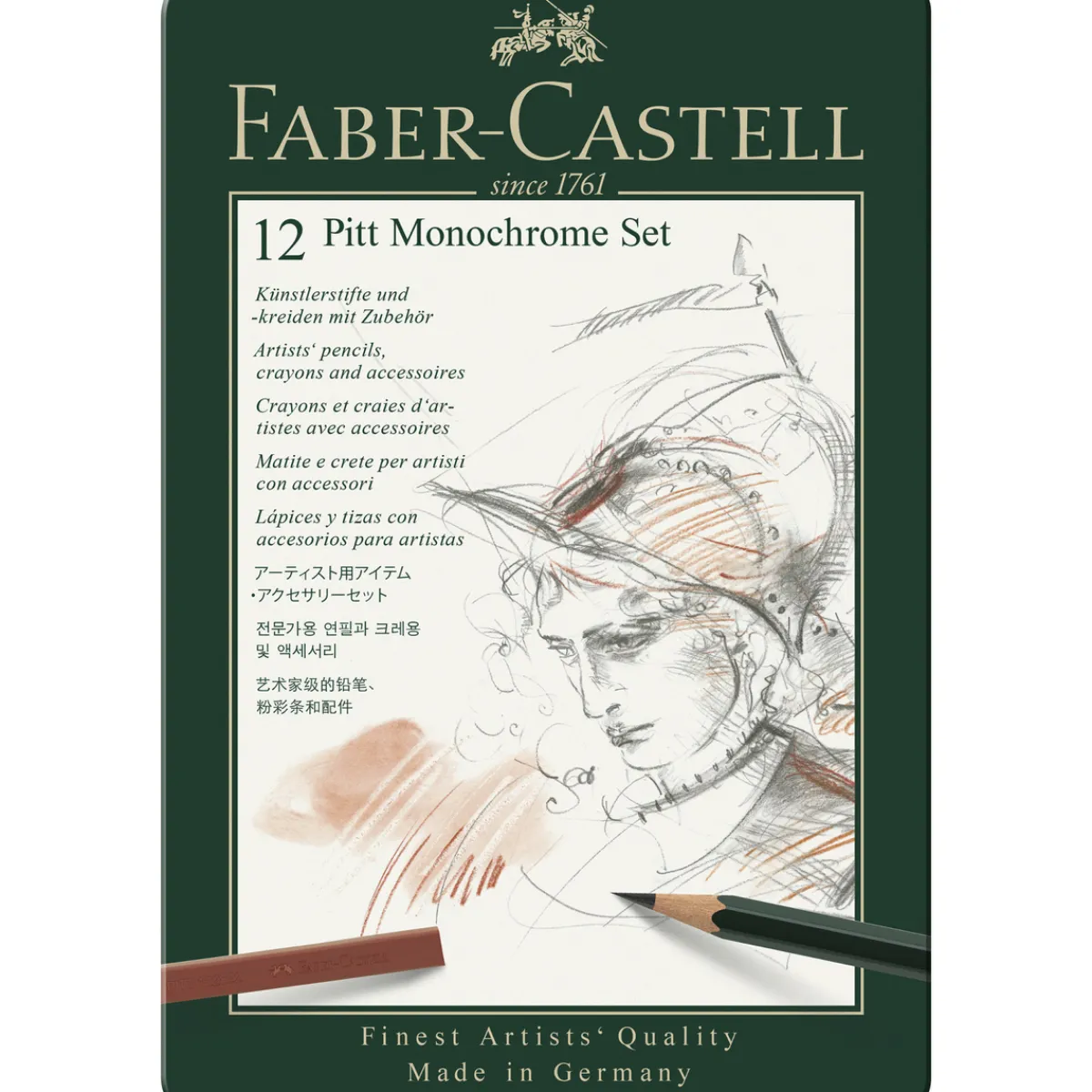 Faber-Castell Pitt Monochrome set 12 st