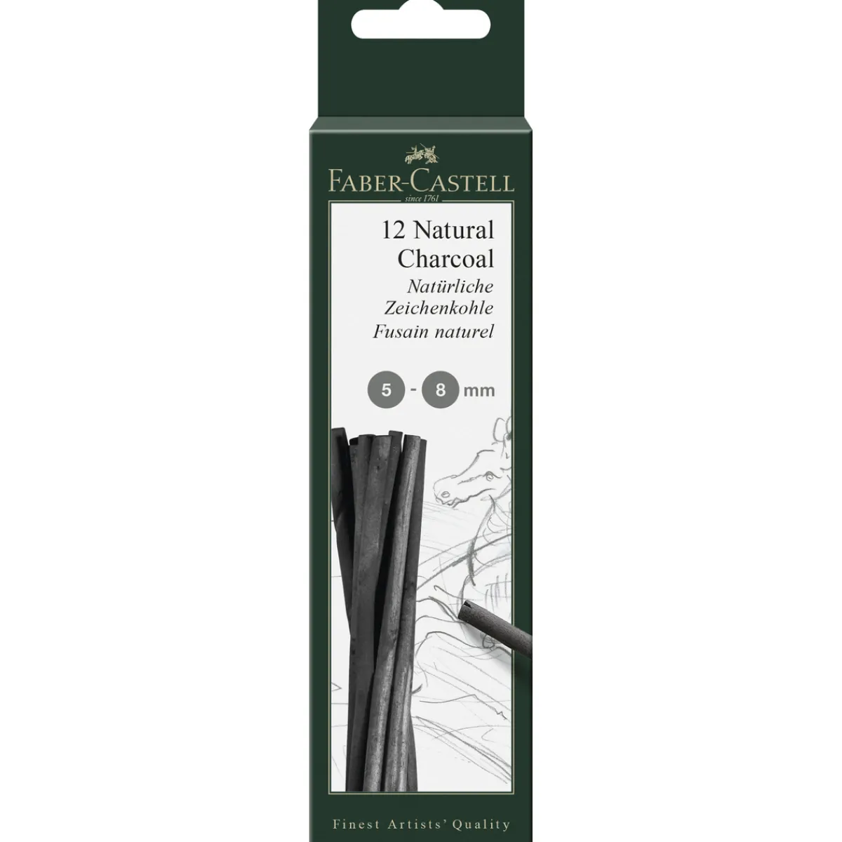 Faber-Castell PITT ritkol natural 5-8mm 12p | Kolpennor & Ritkol