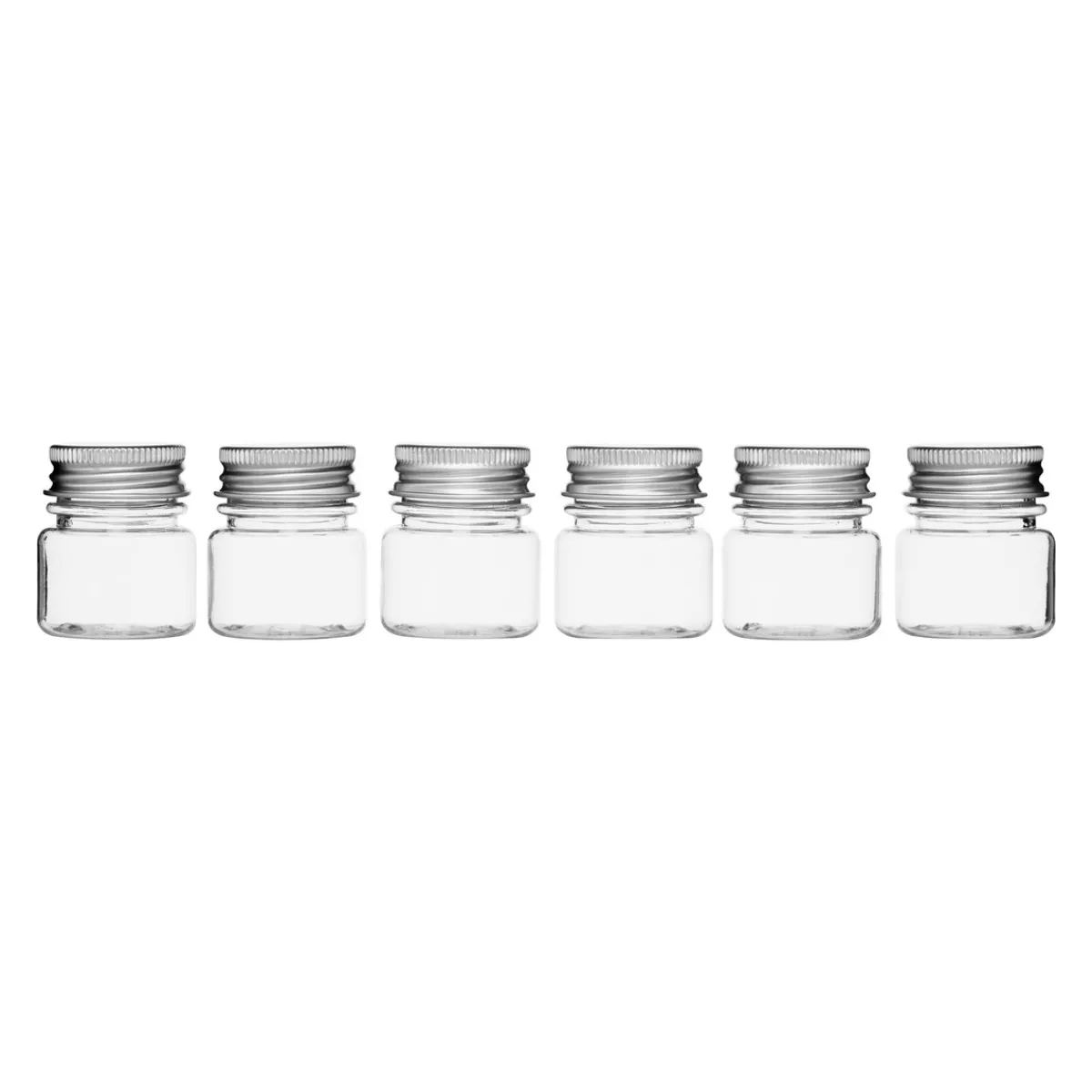 Panduro Hobby Plastburkar lock Ø 4 cm 6 st | Plastlådor & Burkar