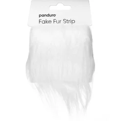 Panduro Hobby Pälsband, vitt dekorband, längd 50 cm, bandets bredd 5 cm – men pälsen är 6–10 cm