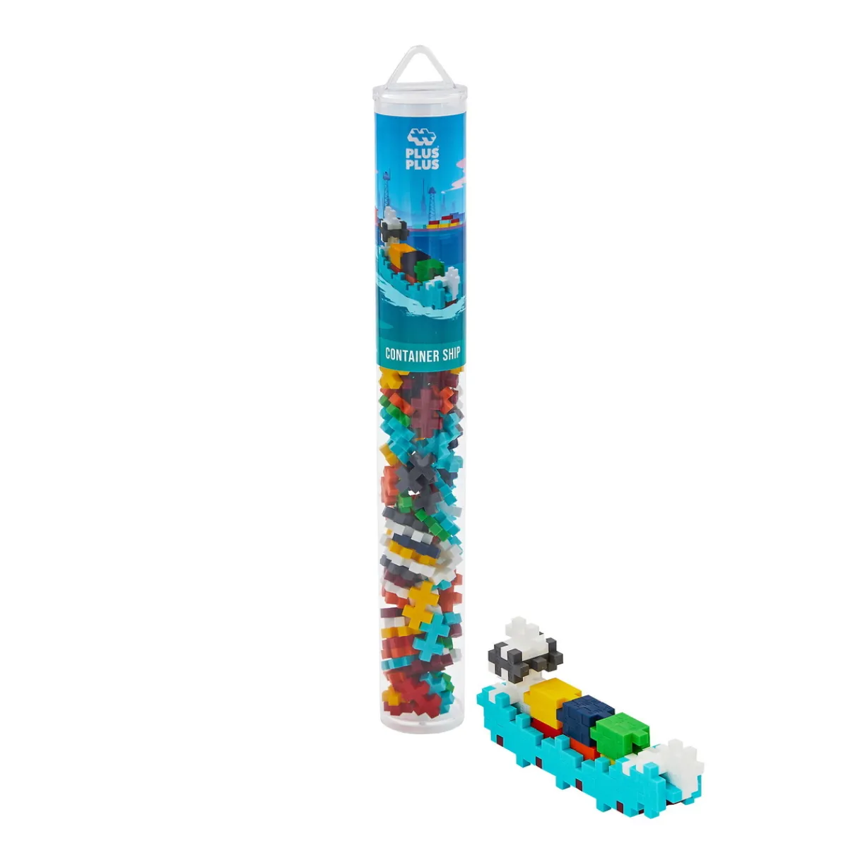 Plus-Plus Container ship / fraktskepp – tub med 100 bitar | Barn Byggleksaker