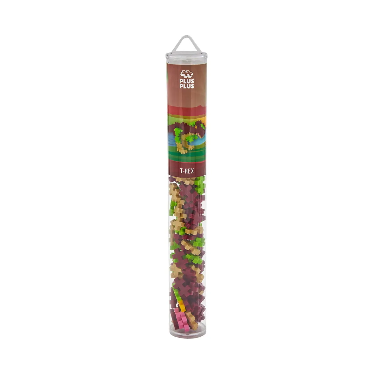 Barn Plus-Plus Tube T-Rex, tub med 100 bitar som blir en dinosaurie!