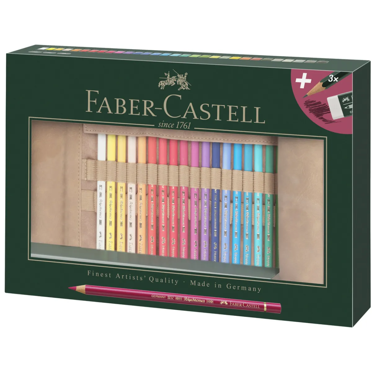 Faber-Castell Polychromos Artist roll 30p | Färgpennor