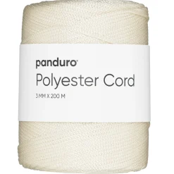 Panduro Hobby Polyestersnöre 200 meter, Ø3 mm, ecru / krämvit