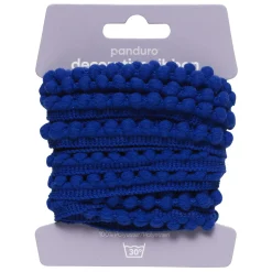 Panduro Hobby Pompom-band dekorband turkos, 4 m långt och 10 mm brett | Polyester