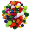 Panduro Hobby Pom Pom mix 150 st basfärger – massor av fina fluffiga pompom-bollar!