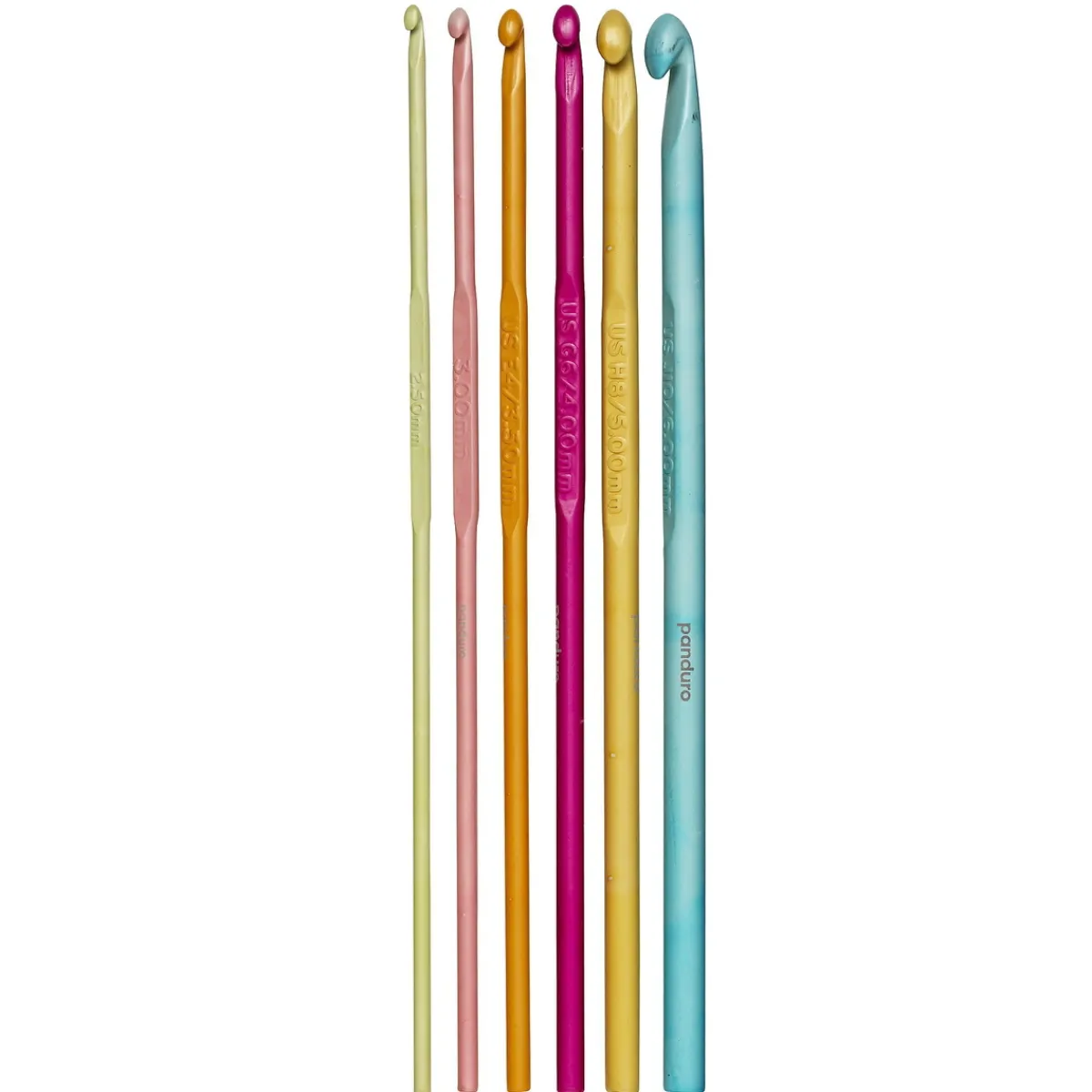 Pony yarn accessories Pony färgade virknålar 6-pack