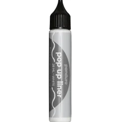 Panduro Hobby Pop Up Liner 28 ml vit – skriv & rita med fixerbar gummimassa