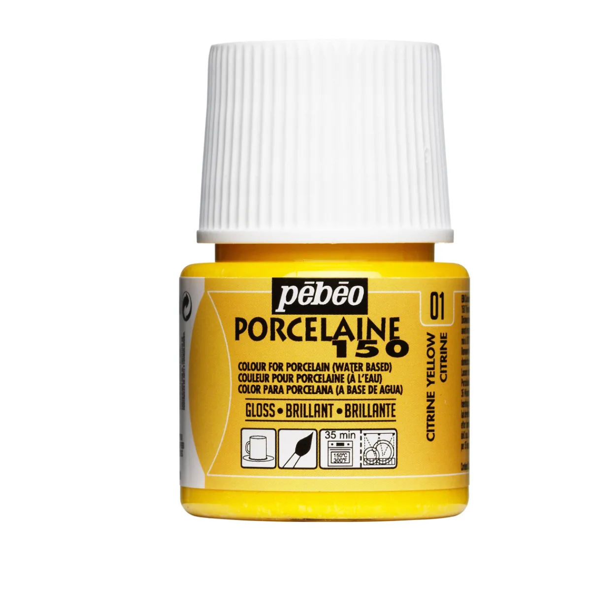 Pebeo Porslinsfärg 45 ml gul | Porslinsfärger