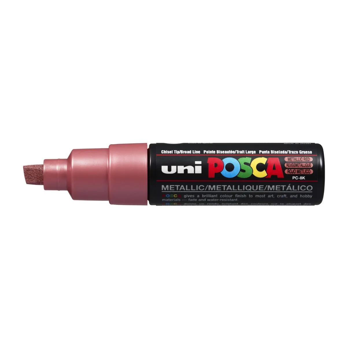 Posca PC-8K Metallic Red 860 (8 mm broad tip / chisel) | Tuschpennor & Markers