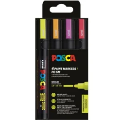 Posca PC-5M 4-pack Neon (1,8-2,5 mm) | Tuschpennor & Markers