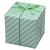 Panduro Design Presentpapper på rulle 10 m × 57 cm – randigt i blått och grönt | Present- & Julklappspapper